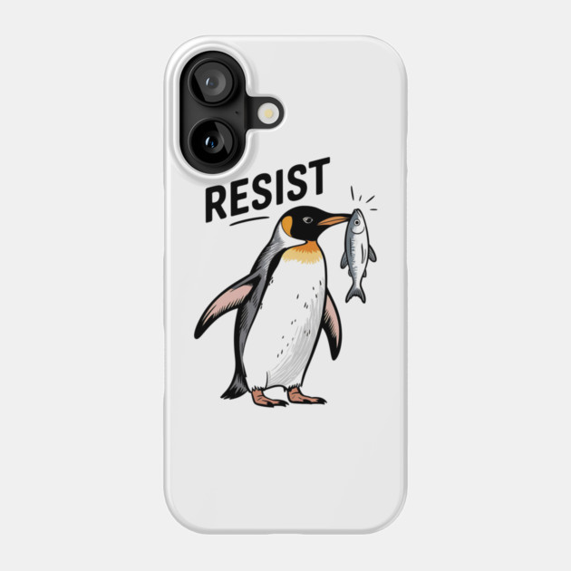 Resist-Penguin-Activism-Protest-Penguin-Art Phone Case by ArtistTee ⭐⭐⭐⭐⭐