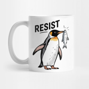 Resist-Penguin-Activism-Protest-Penguin-Art Mug