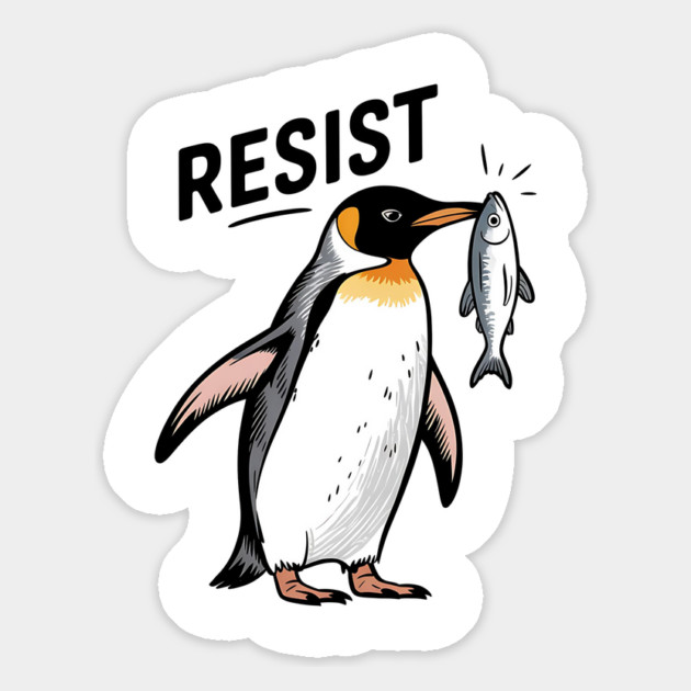 Resist-Penguin-Activism-Protest-Penguin-Art Magnet by ArtistTee ⭐⭐⭐⭐⭐