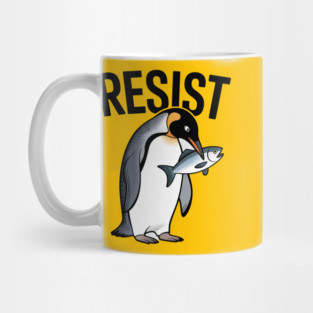 Penguin-Resist-Protest–Funny-Political-Animal-Activism-Design Mug