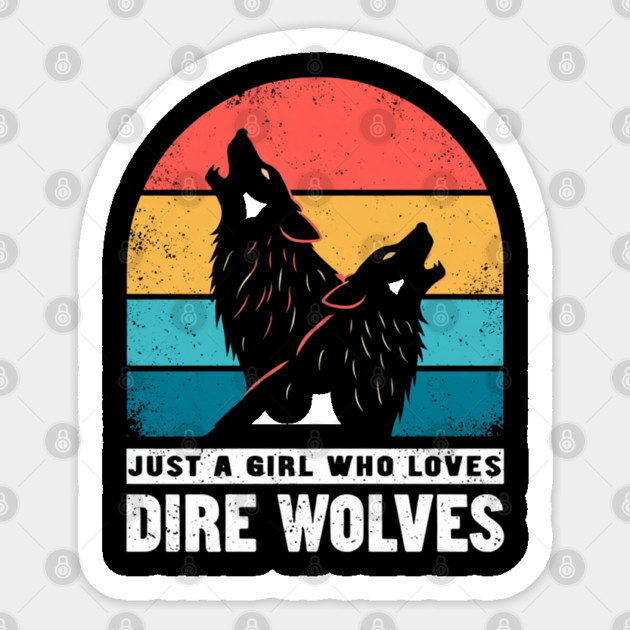 Dire-Wolf Sticker by Creatifly Graphic Tees