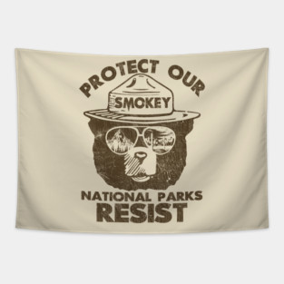 Vintage  Smokey the Bear Resist Tapestry