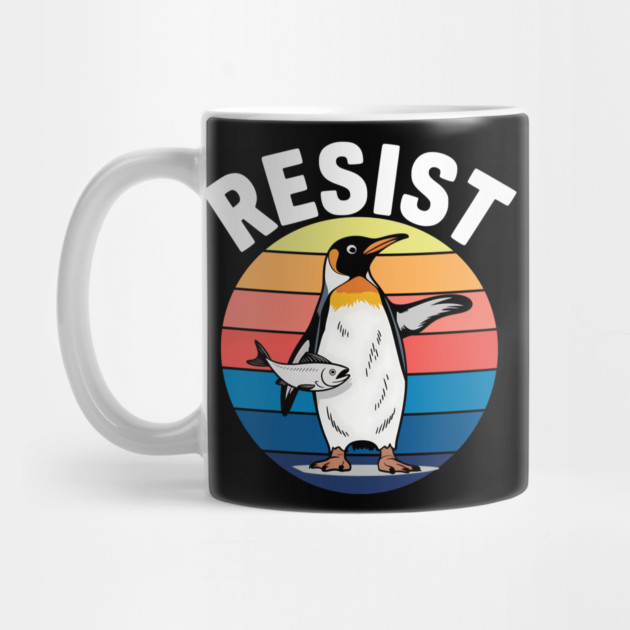 Funny Penguin Resist Retro Protest – Political Satire Vintage Design by ArtistTee ⭐⭐⭐⭐⭐