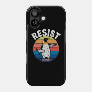 funny-penguin-resist-retro-design Phone Case
