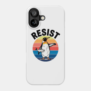 Funny - Penguin - Resist - Retro - Protest – Political - Satire - Vintage - Design Phone Case