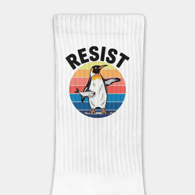 Funny - Penguin - Resist - Retro - Protest – Political - Satire - Vintage - Design by ArtistTee ⭐⭐⭐⭐⭐