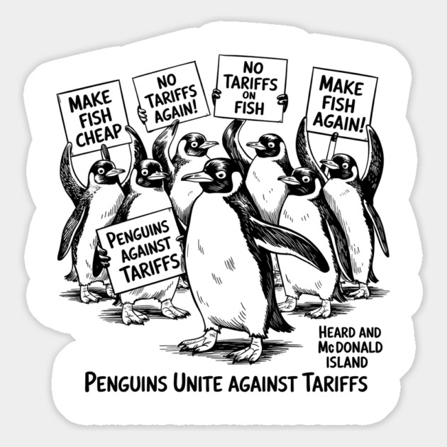 Penguins Against Tariffs – Funny Protest Animal Design from Heard Island Magnet by ArtistTee ⭐⭐⭐⭐⭐
