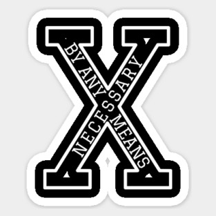 Malcolm X - "X" By Any Means Necessary Outlined Magnet