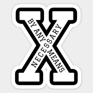 Malcolm X - "X" By Any Means Necessary Wht Magnet