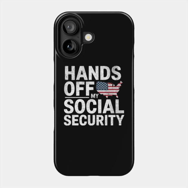 Hands-Off-My-Social -Security-retro Phone Case by ArtistTee ⭐⭐⭐⭐⭐