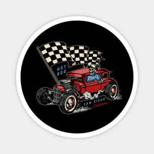 Hot Rod San Diego Magnet