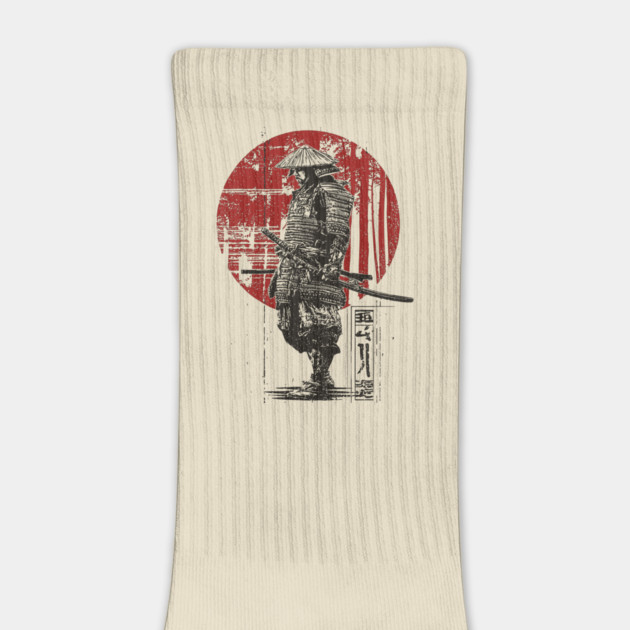 Lone Samurai Warrior in Red Circle by TuncGK