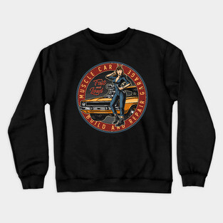 Muscle Car Garage Crewneck Sweatshirt