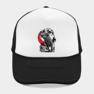 Bull and Blood Moon - Japanese Power Design Hat