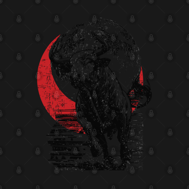 Bull and Blood Moon - Japanese Power Design by TuncGK