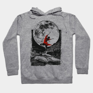 Ninja Girl Dancing Under the Moon Hoodie