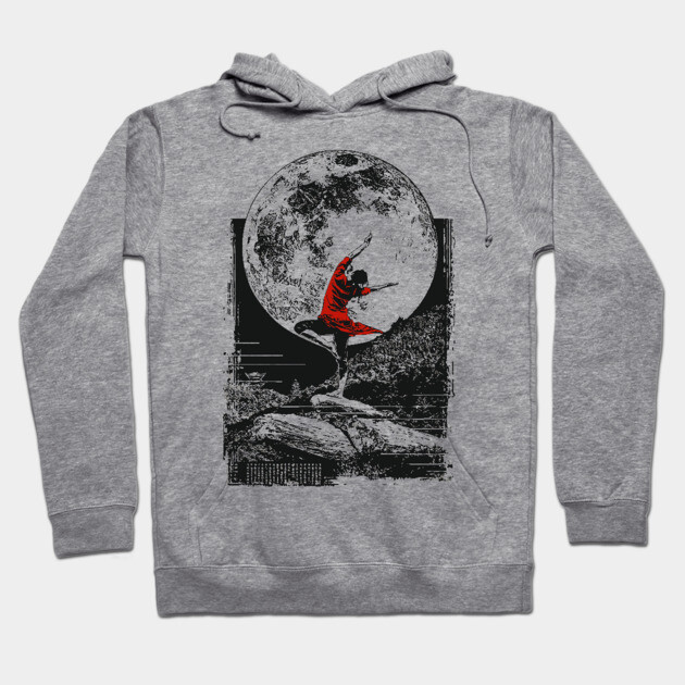Ninja Girl Dancing Under the Moon Hoodie by TuncGK