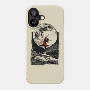 Ninja Girl Dancing Under the Moon Phone Case