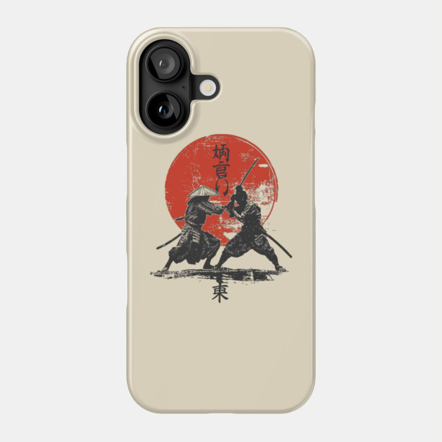 Samurai Duel Under Red Sun - Epic Clash Design Phone Case by TuncGK