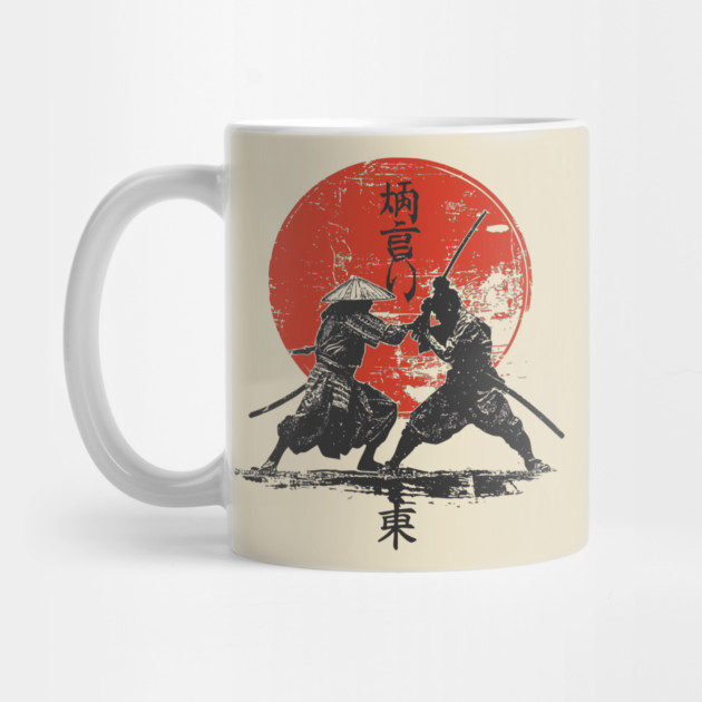 Samurai Duel Under Red Sun - Epic Clash Design by TuncGK