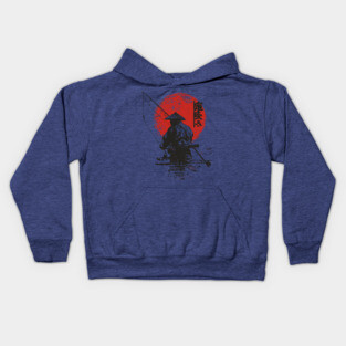 Serene Japanese Fisherman at Dawn Kids Hoodie