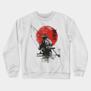 Serene Japanese Fisherman at Dawn Crewneck Sweatshirt