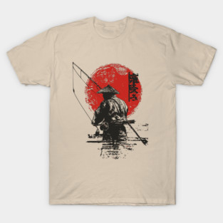 Serene Japanese Fisherman at Dawn T-Shirt