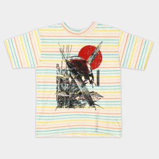 Ladybug Samurai Bug with Japanese Calligraphy Kids T-Shirt