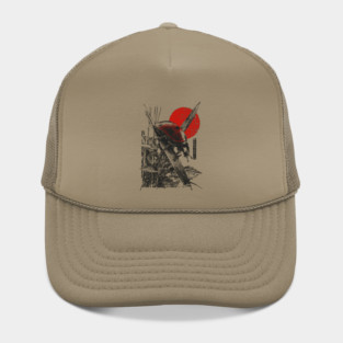 Ladybug Samurai Bug with Japanese Calligraphy Hat