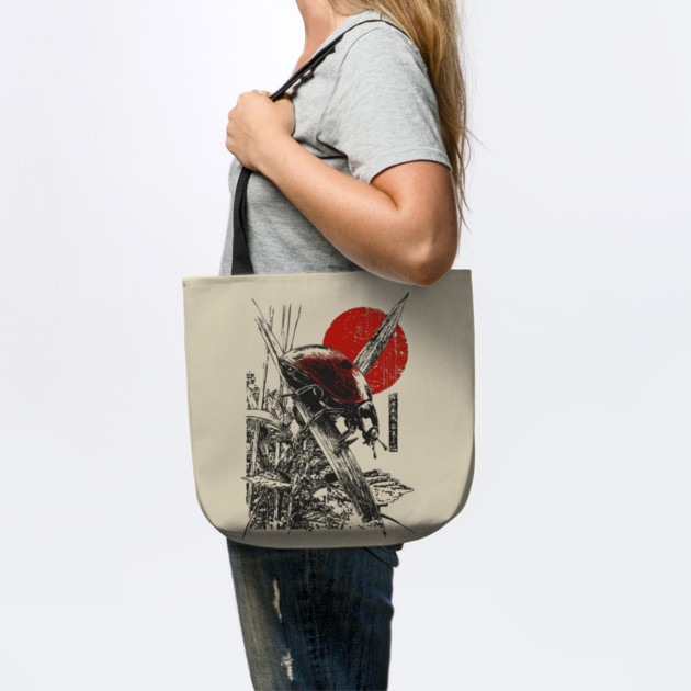 Ladybug Samurai Bug with Japanese Calligraphy by TuncGK