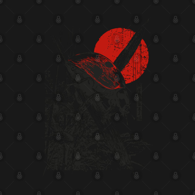 Ladybug Samurai Bug with Japanese Calligraphy by TuncGK