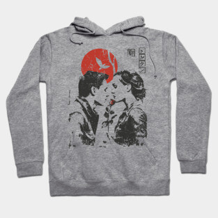 Lovers Under the Red Sun - Japanese Romance Design Hoodie