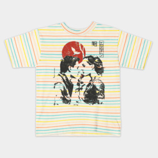 Lovers Under the Red Sun - Japanese Romance Design Kids T-Shirt