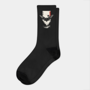 Moth Under Full Moon - Japanese Dark Aesthetic Socks