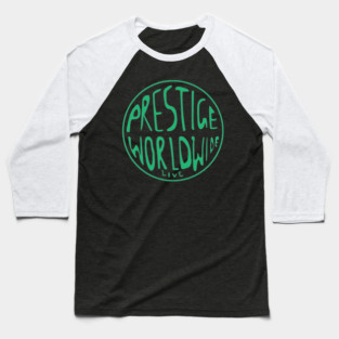 Prestige Worldwide Logo – Funny Step Brothers Design for Will Ferrell Comedy Fans Baseball T-Shirt