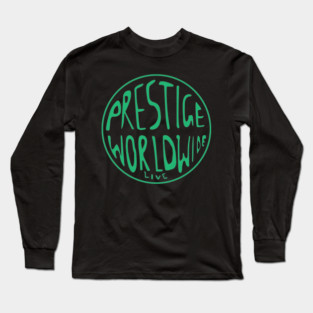 Prestige Worldwide Logo – Funny Step Brothers Design for Will Ferrell Comedy Fans Long Sleeve T-Shirt