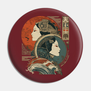 Gemini Zodiac with Duality Faces – Japanese Fusion Pin