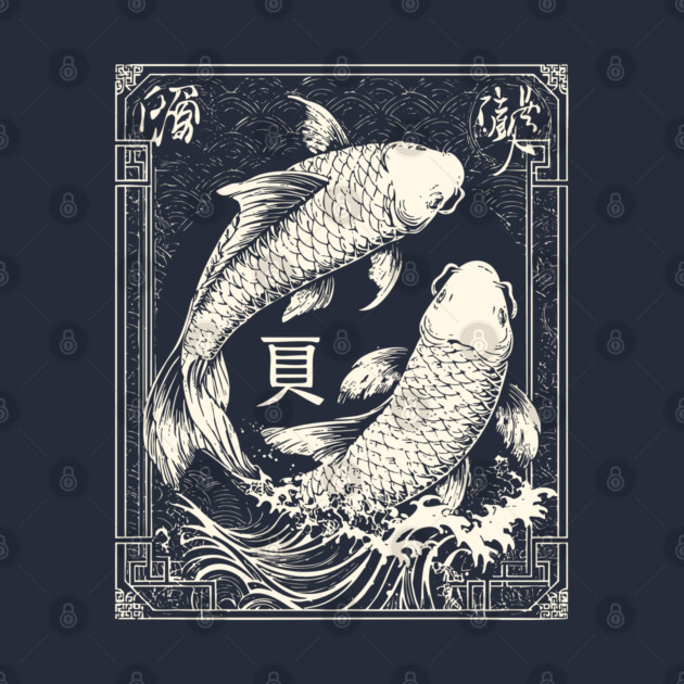Pisces Yin Yang Fish in Japanese Tattoo Style by TuncGK