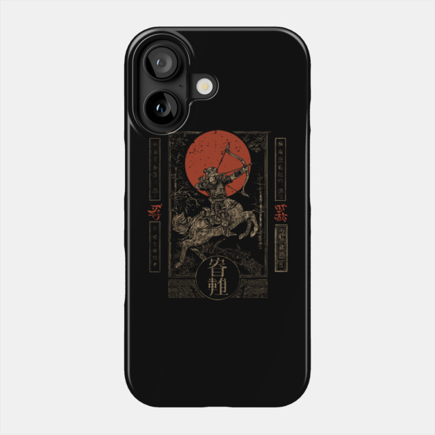 Sagittarius Archer in Japanese Warrior Armor Phone Case by TuncGK