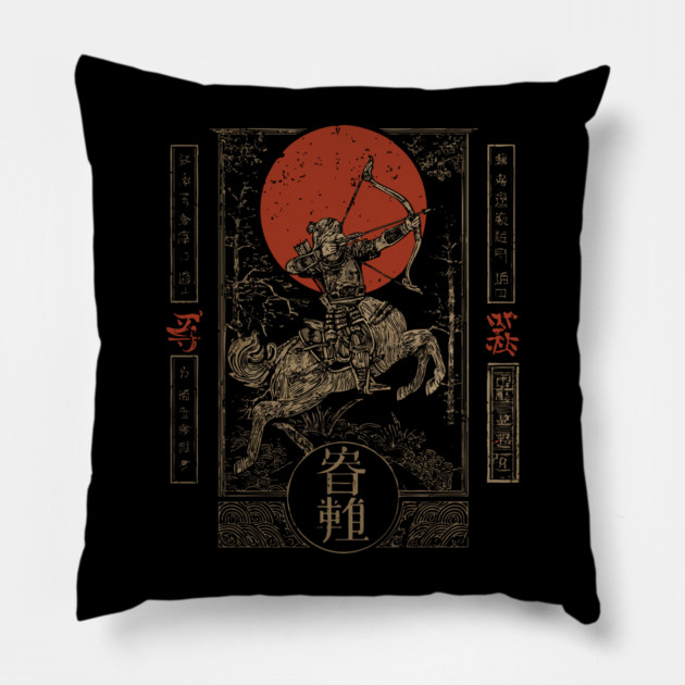 Sagittarius Archer in Japanese Warrior Armor Pillow by TuncGK