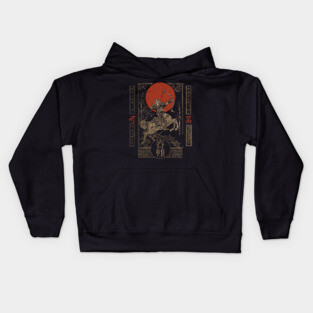 Sagittarius Archer in Japanese Warrior Armor Kids Hoodie