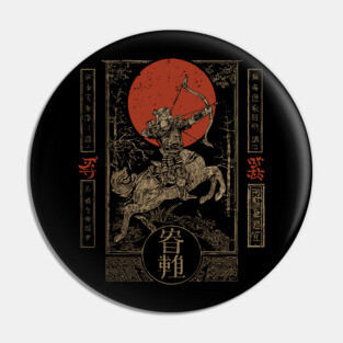 Sagittarius Archer in Japanese Warrior Armor Pin