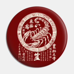 Scorpio Zodiac with Eastern Ink Scorpion Pin