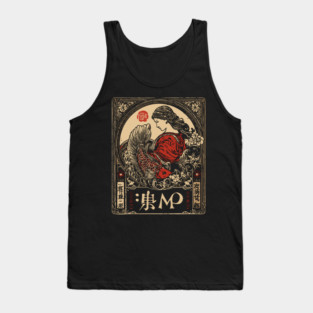 Virgo Maiden with Flowing Hair – Japanese Classic Style Tank Top