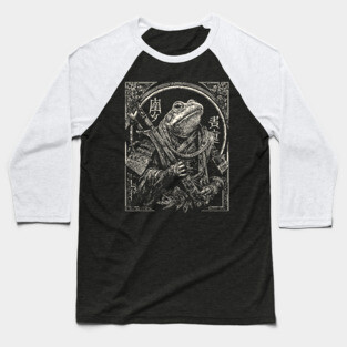 Wise Frog Monk – Eastern Zodiac Inspired Art Baseball T-Shirt