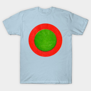 Red Circle With A Green Button T-Shirt