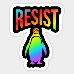 Resist-Penguin Sticker