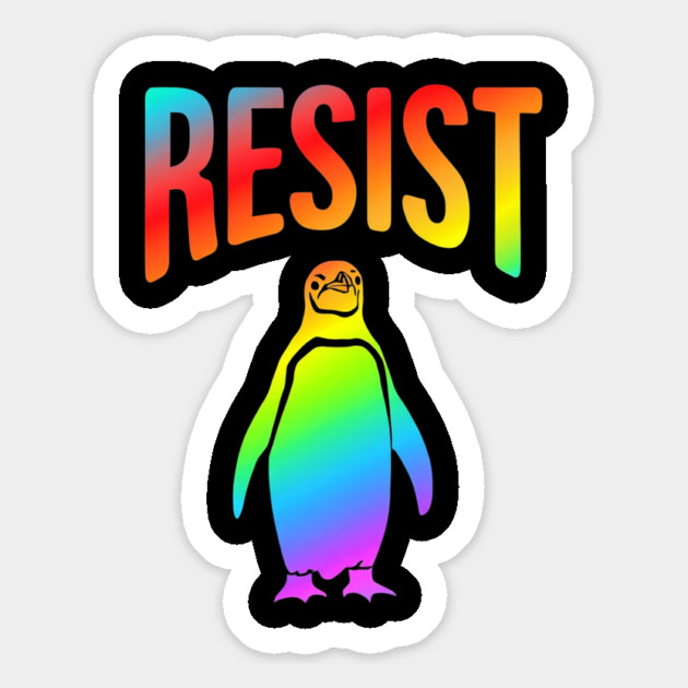 Resist-Penguin Magnet by Creatifly Graphic Tees