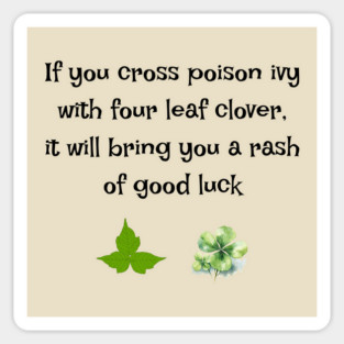 Poison Ivy Humor Sticker