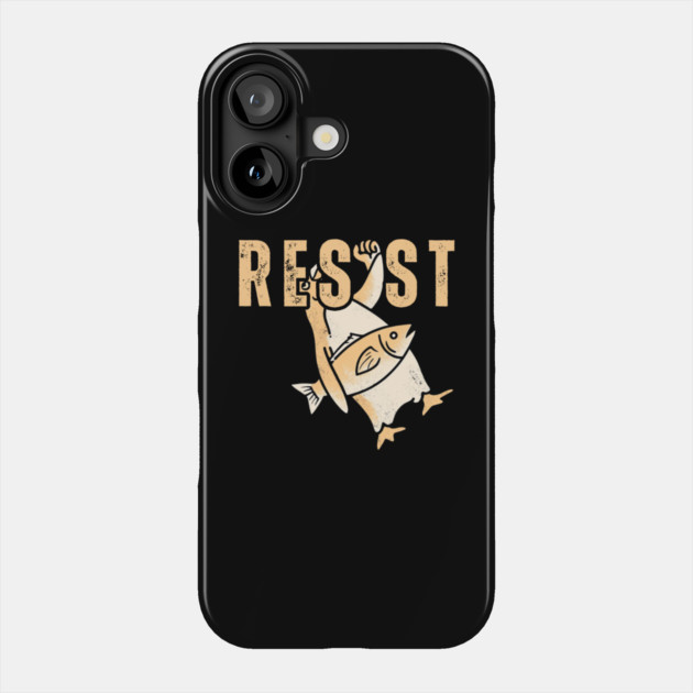 Resist-Penguin Phone Case by Creatifly Graphic Tees